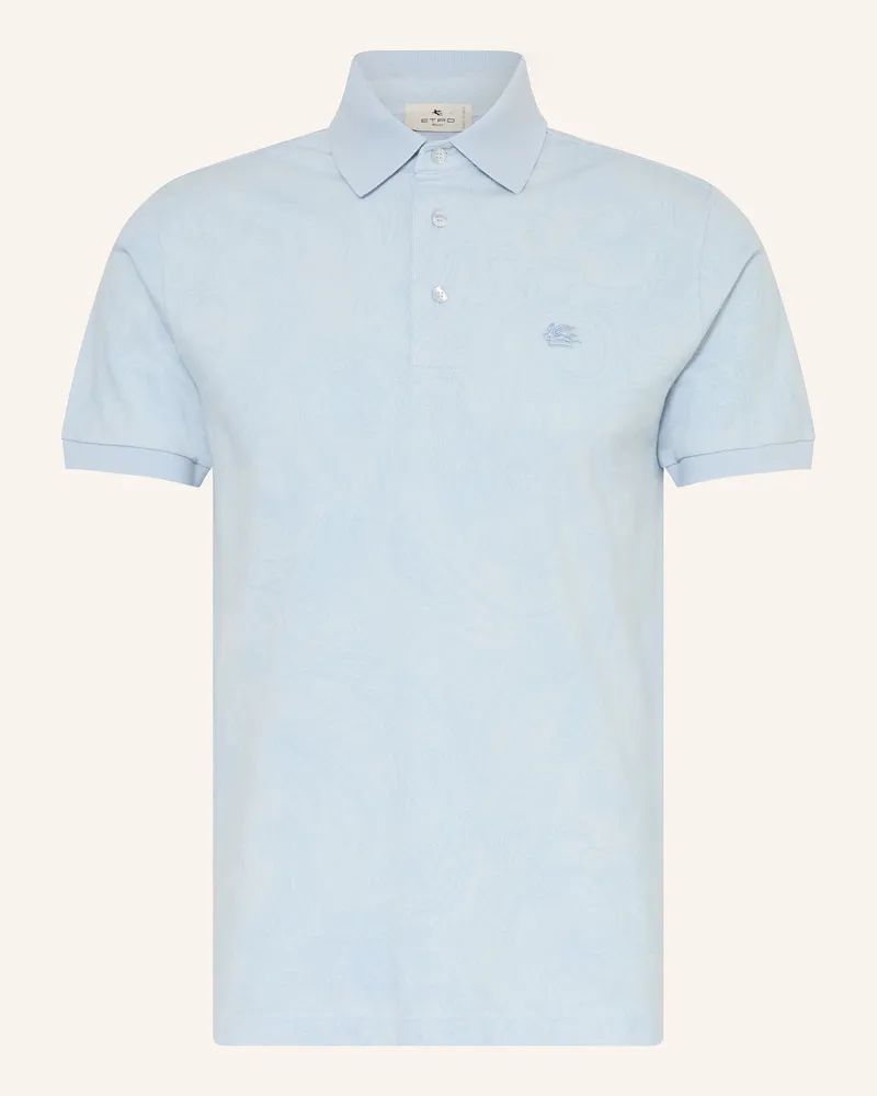 Etro Piqué-Poloshirt Hellblau