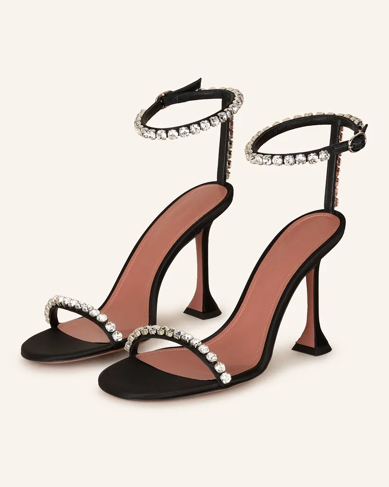Amina Muaddi Sandaletten Gigi Mit Schmucksteinen schwarz Schwarz