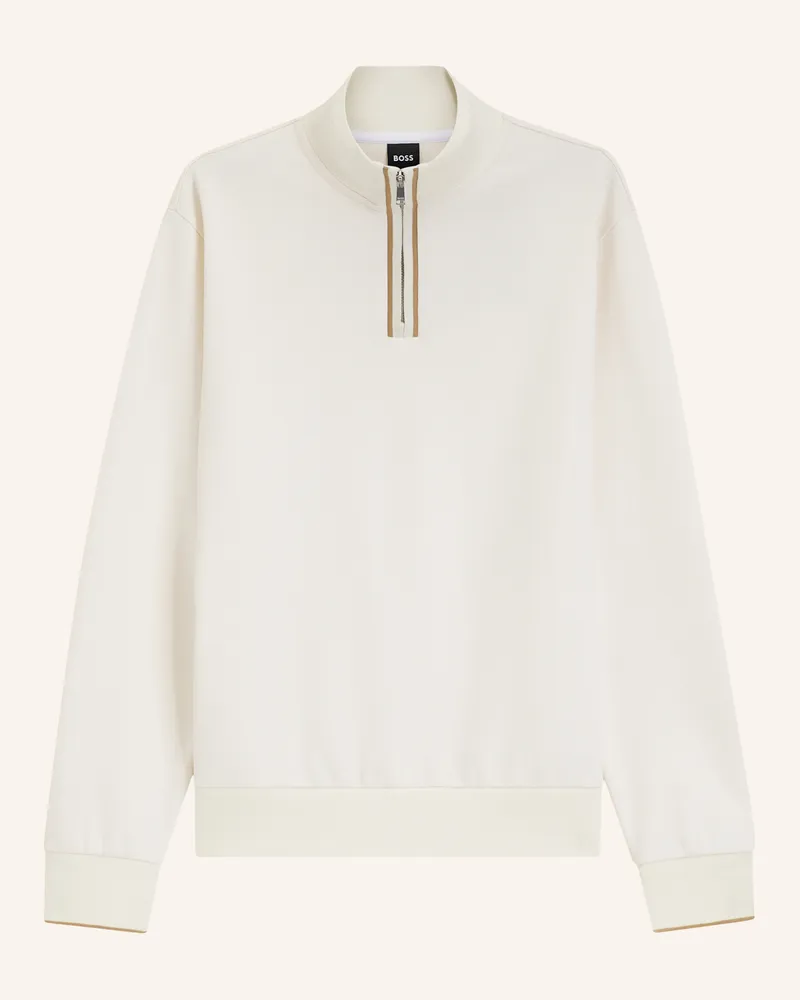 HUGO BOSS Sweatshirt H-Sidney 80 Regular Fit beige Weiss