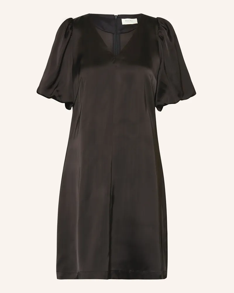 Part Two Satinkleid ULVAPW Schwarz