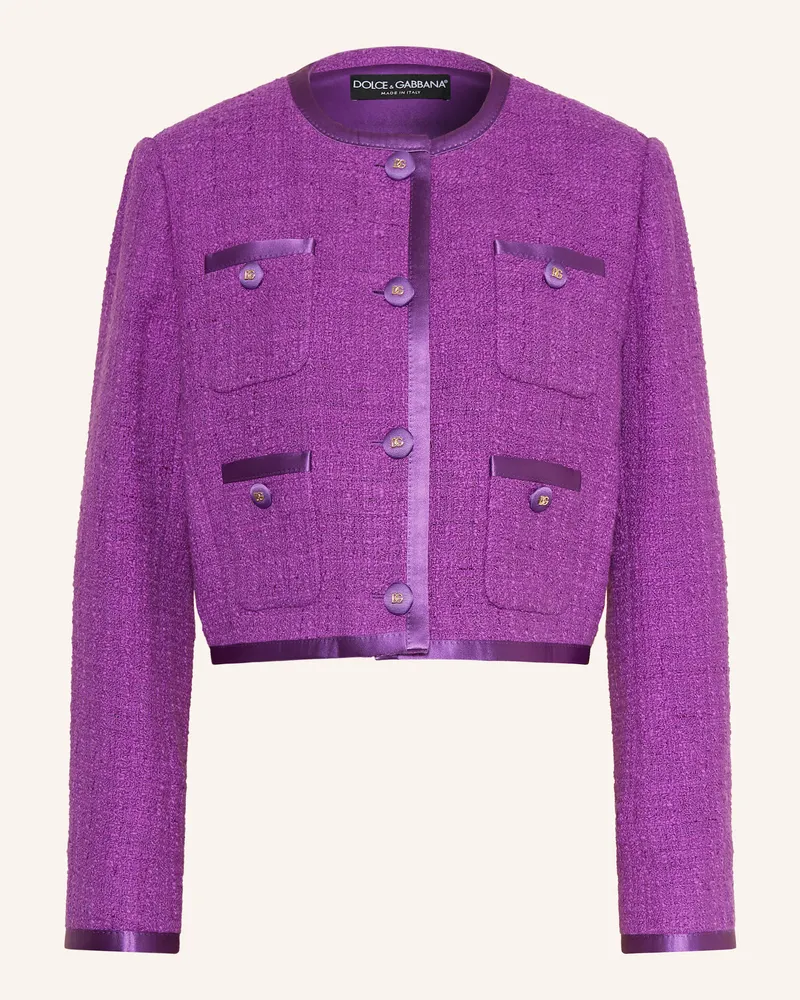 Dolce & Gabbana Kastenjacke Aus Bouclé lila Lila