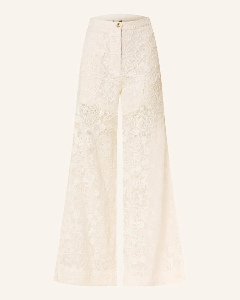 Maje Häkelhose weiss Ecru