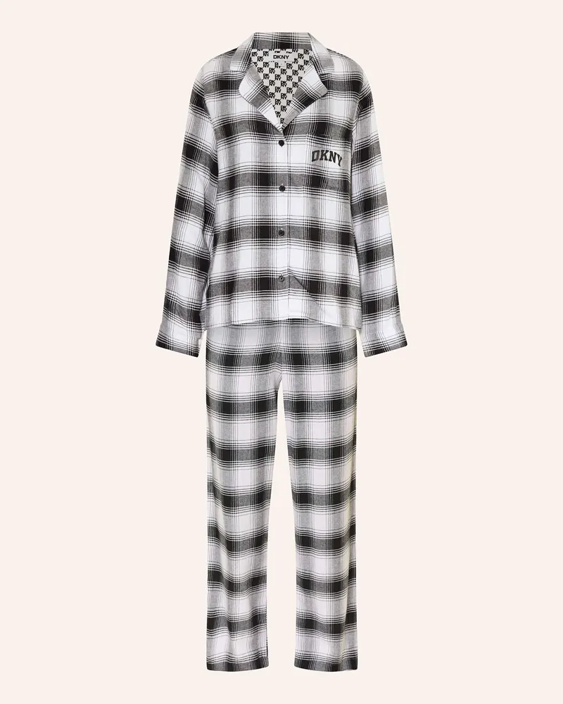 DKNY Schlafanzug CHANNEL THE FLANNEL aus Flanell Schwarz