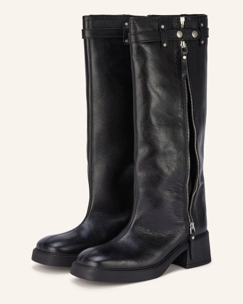 Miista Stiefel Izolda Mit Nieten schwarz Schwarz