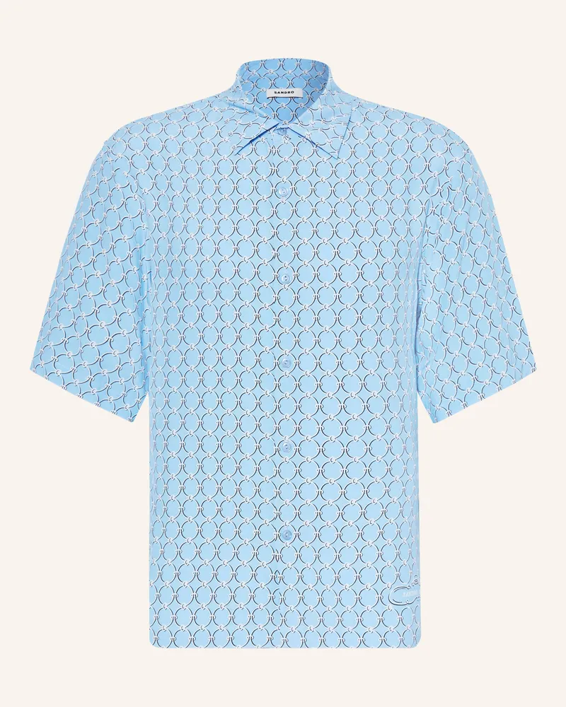 Sandro Kurzarm-Hemd Regular Fit blau Hellblau