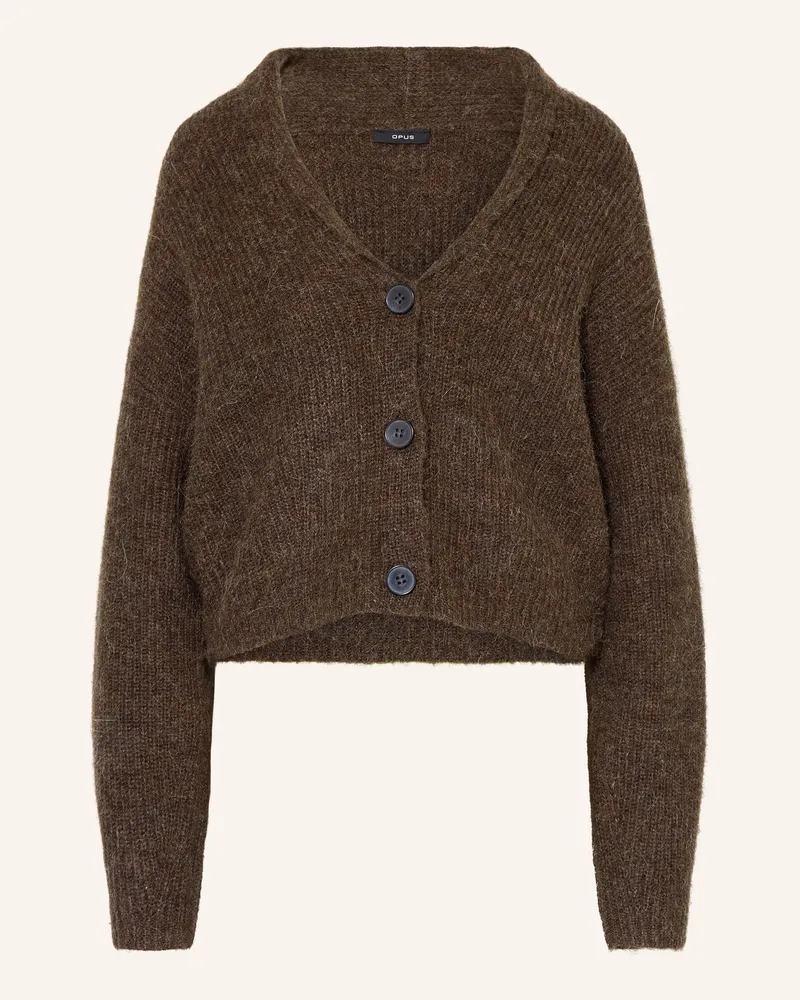 OPUS Strickjacke Dusena braun Dunkelbraun