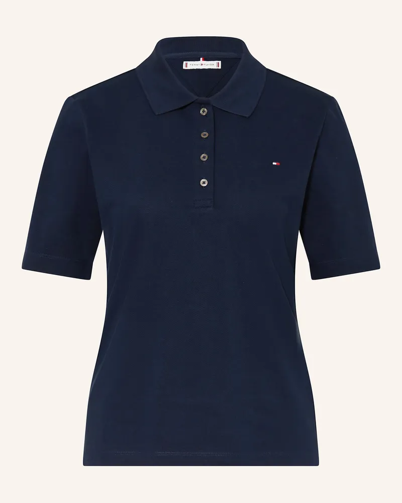 Tommy Hilfiger Piqué-Poloshirt blau Dunkelblau