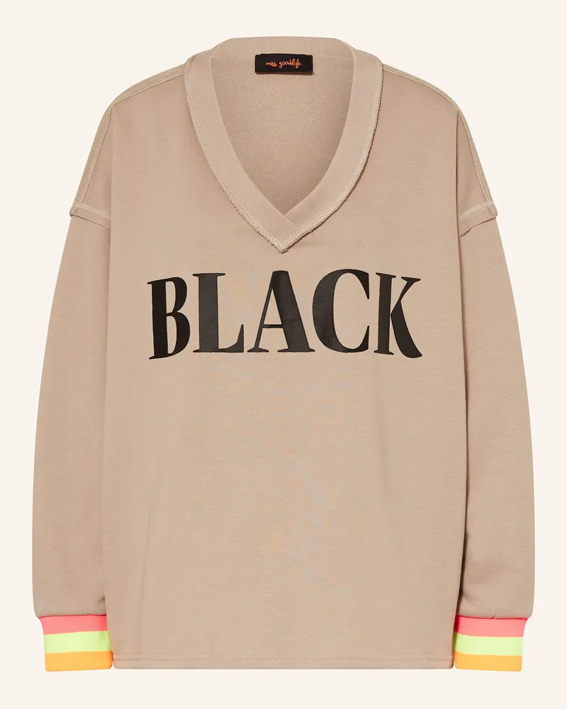 Miss Goodlife Oversized-Sweatshirt Beige