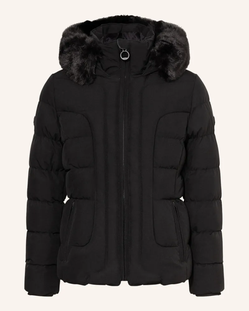 Wellensteyn Steppjacke BELVITESSE mit Kunstpelz Schwarz