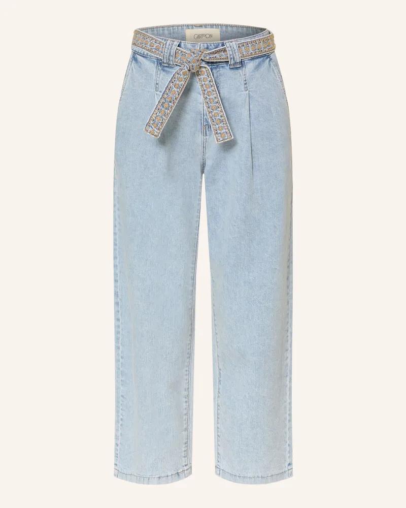 Cartoon Cropped Jeans blau 8618