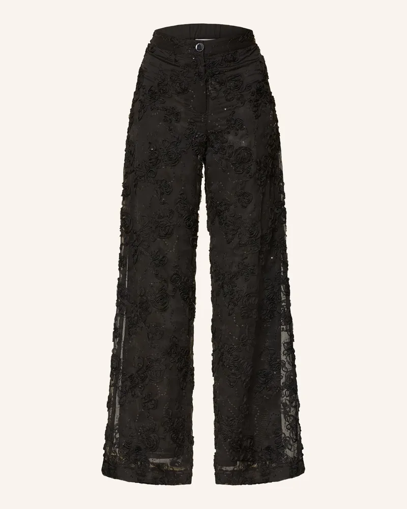 Rich&Royal Hose mit Pailletten Schwarz