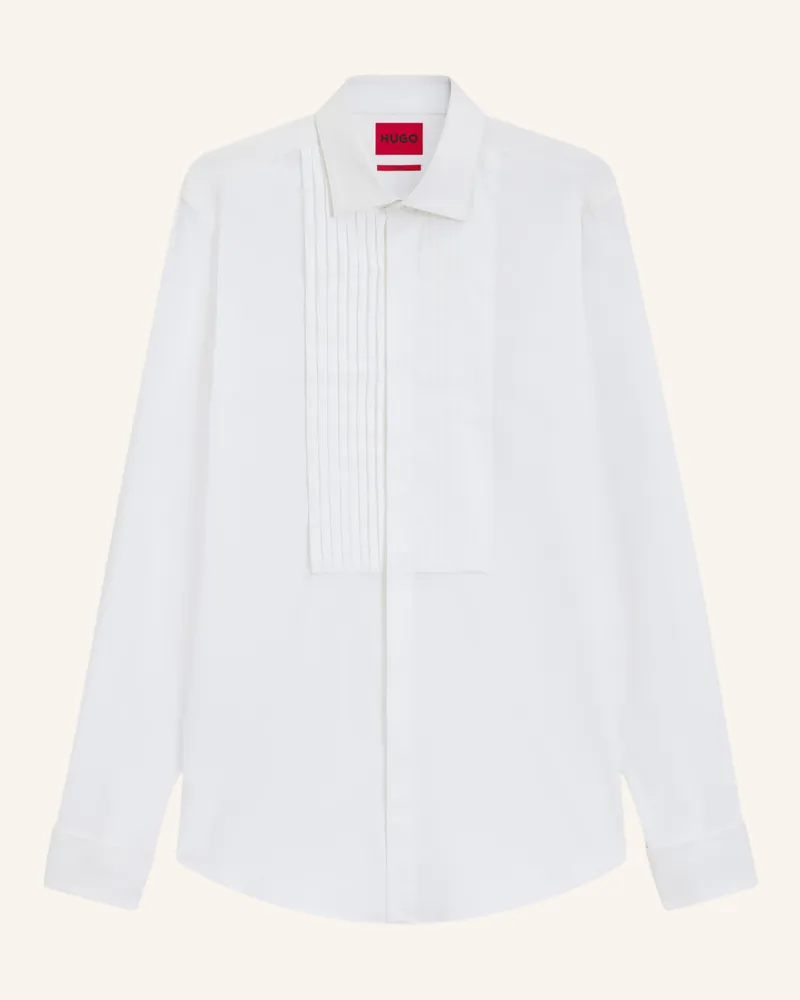HUGO BOSS Smoking Hemd KAMISO Slim Fit Weiss