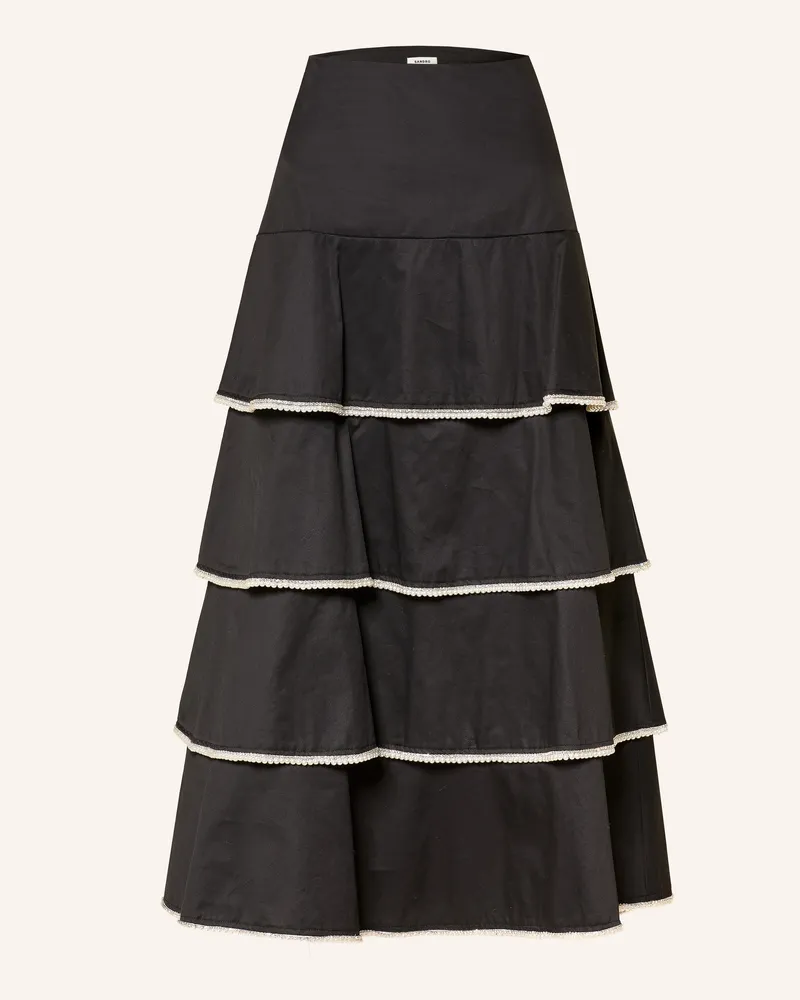 Sandro Rock mit Schmuckperlen und Schmucksteinen Schwarz