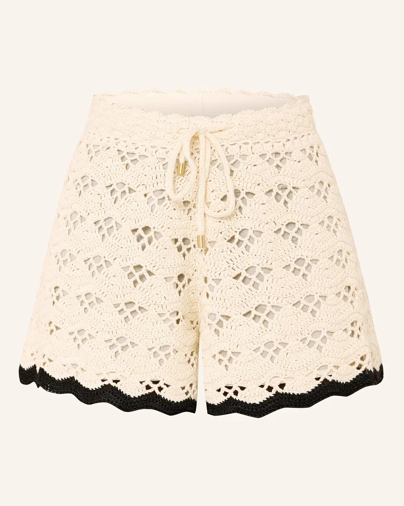 Zimmermann Häkelshorts Rhiannon beige Creme