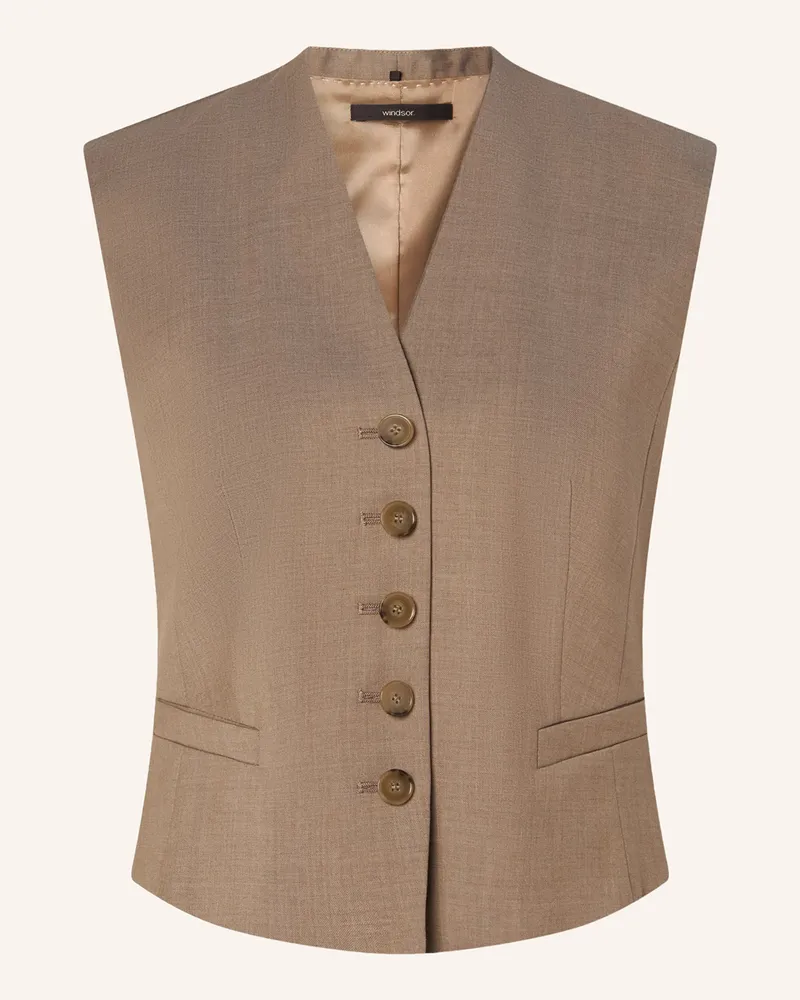 windsor. Blazerweste Hellbraun