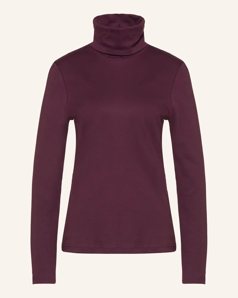 Efixelle Rollkragenshirt rot Dunkellila