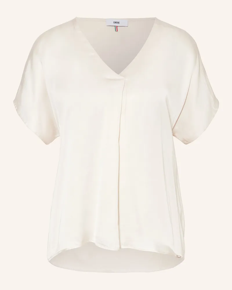 cinque Blusenshirt CIVANEA im Materialmix Creme