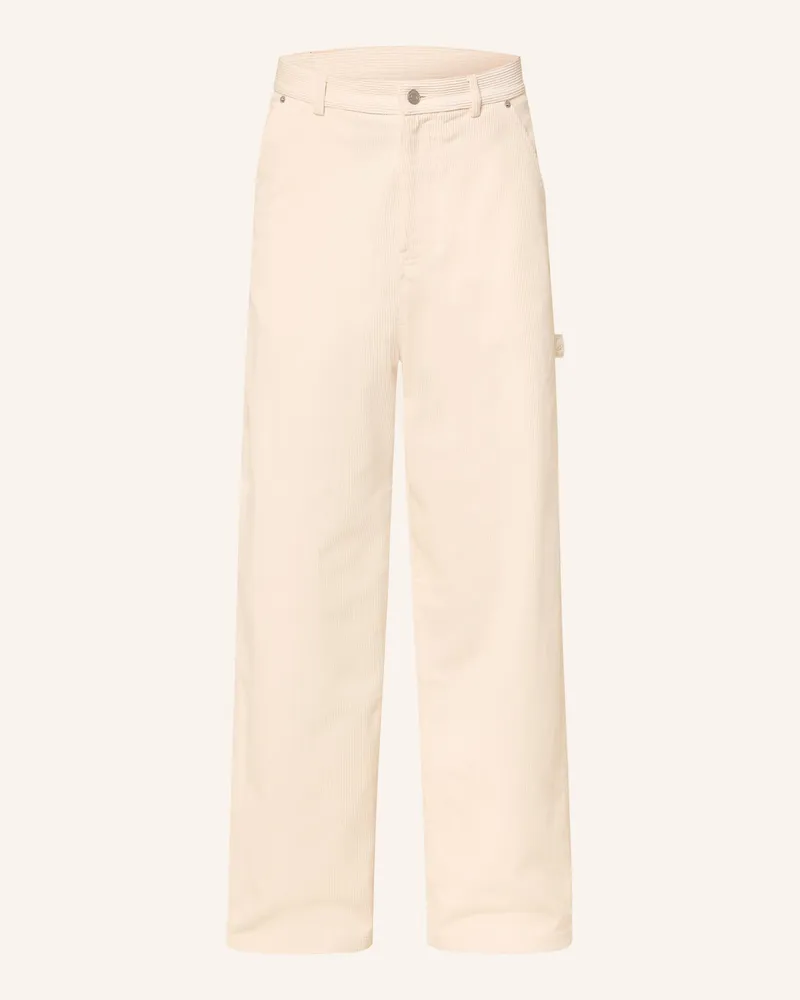 Drôle de Monsieur Cordhose Oversized Fit Ecru