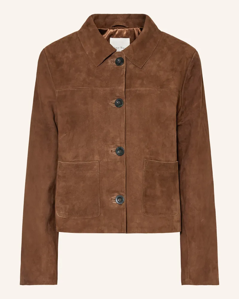 Part Two Lederjacke Nemapw braun Braun