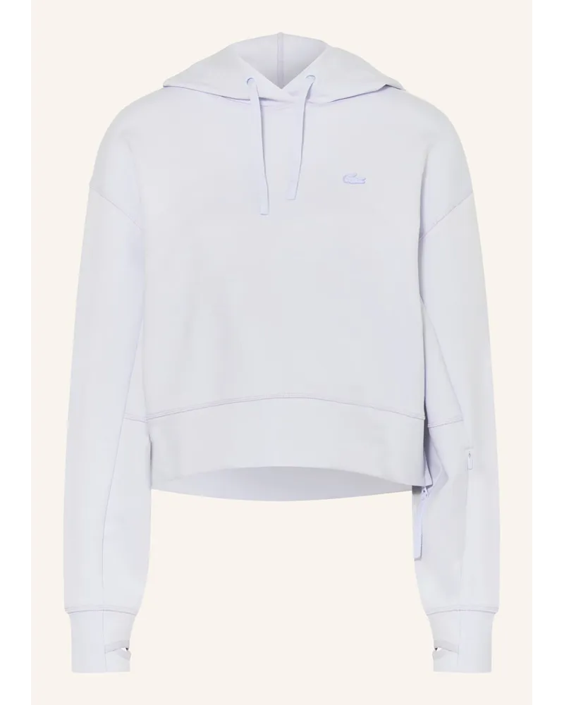 Lacoste Cropped-Hoodie Blau