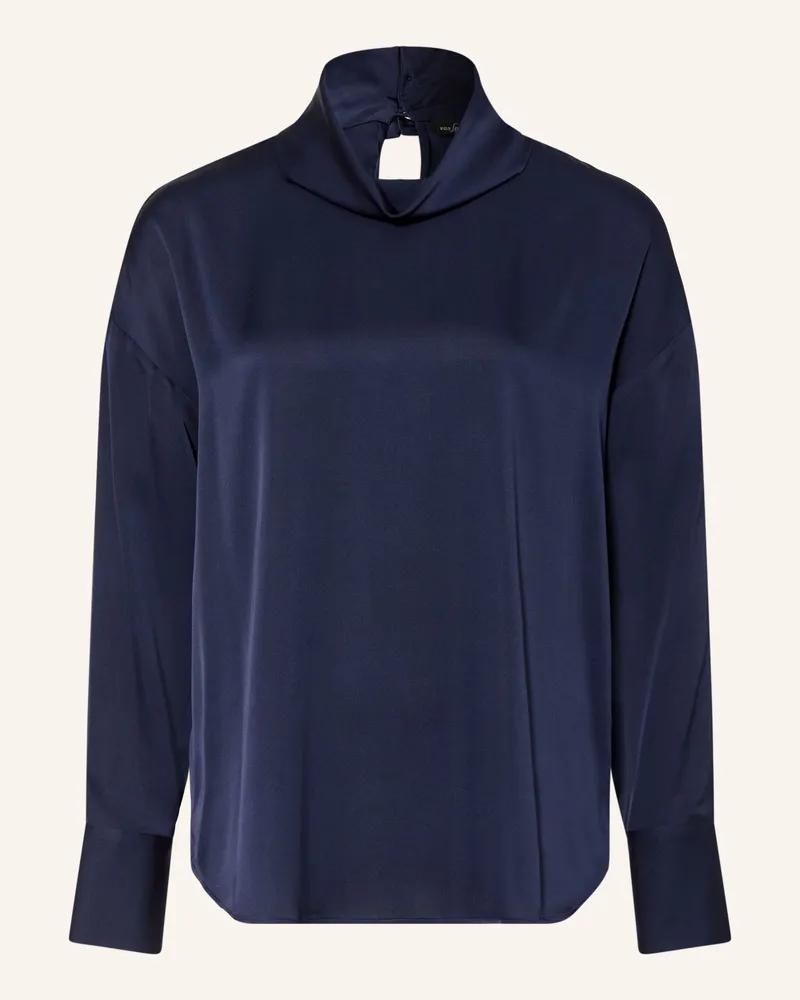 van Laack Blusenshirt Vl-Daline-Xx Mit Seide blau Dunkelblau