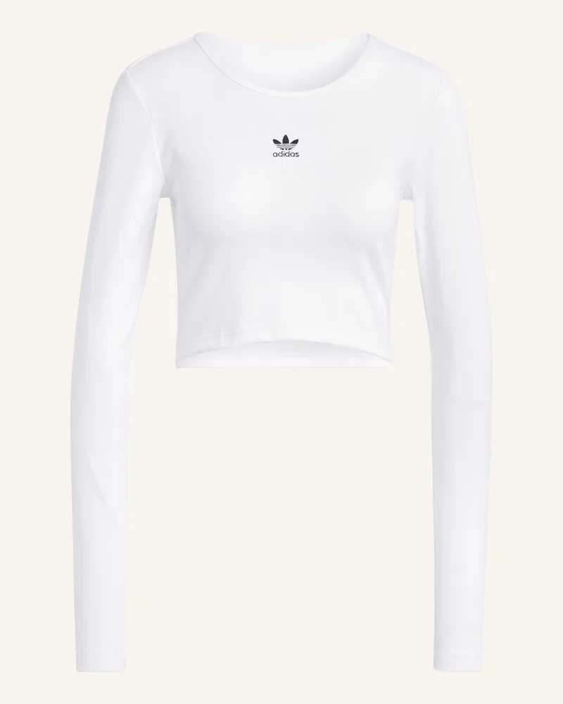 adidas Cropped-Shirt weiss Weiss