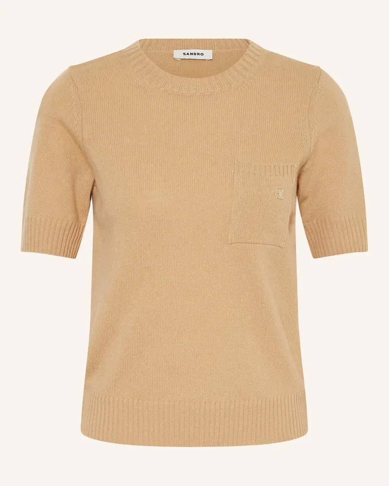 Sandro Strickshirt Camel