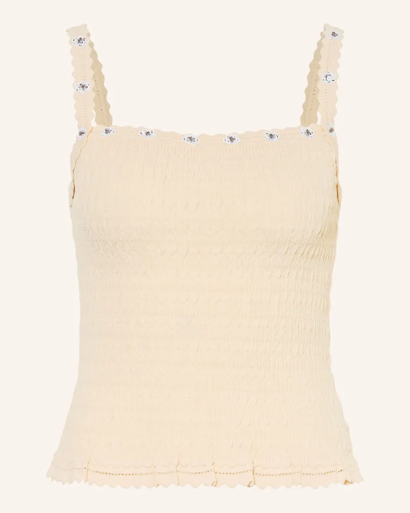 Claudie Pierlot Stricktop Mit Pailletten beige Beige
