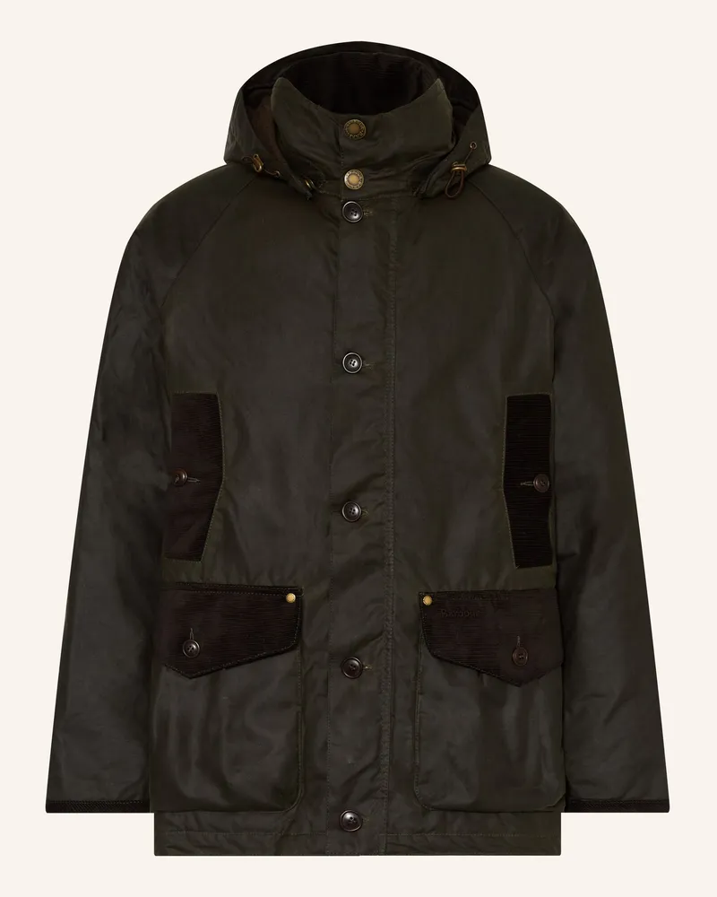 Barbour Parka BEAUFORT WAX mit abnehmbarer Kapuze Oliv