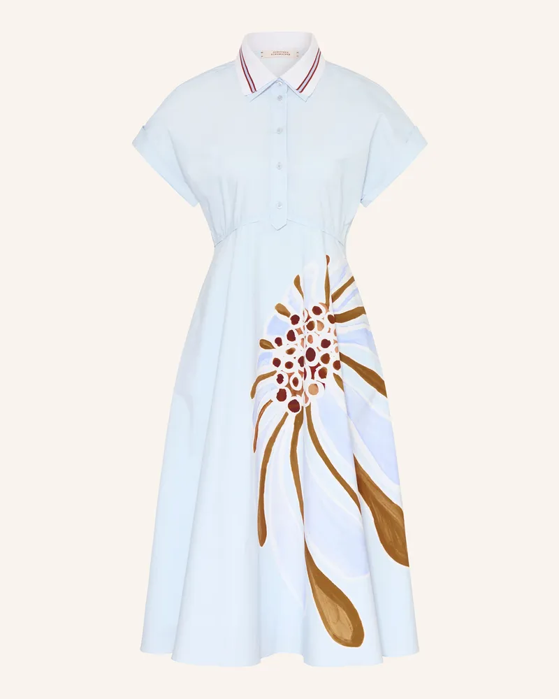 Dorothee Schumacher Hemdblusenkleid FLORAL POWER Hellblau