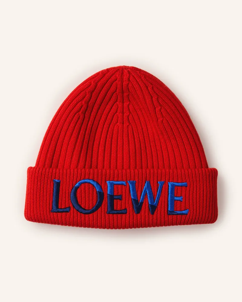 Loewe Mütze rot Rot