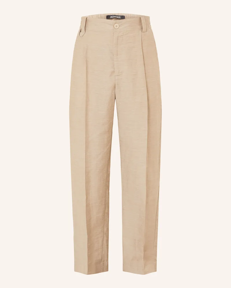 Jacquemus Hose Le Pantalon Croisiere Mit Leinen beige 150