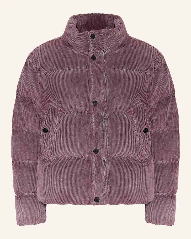 Stone Island Daunenjacke Aus Cord rot Altrosa