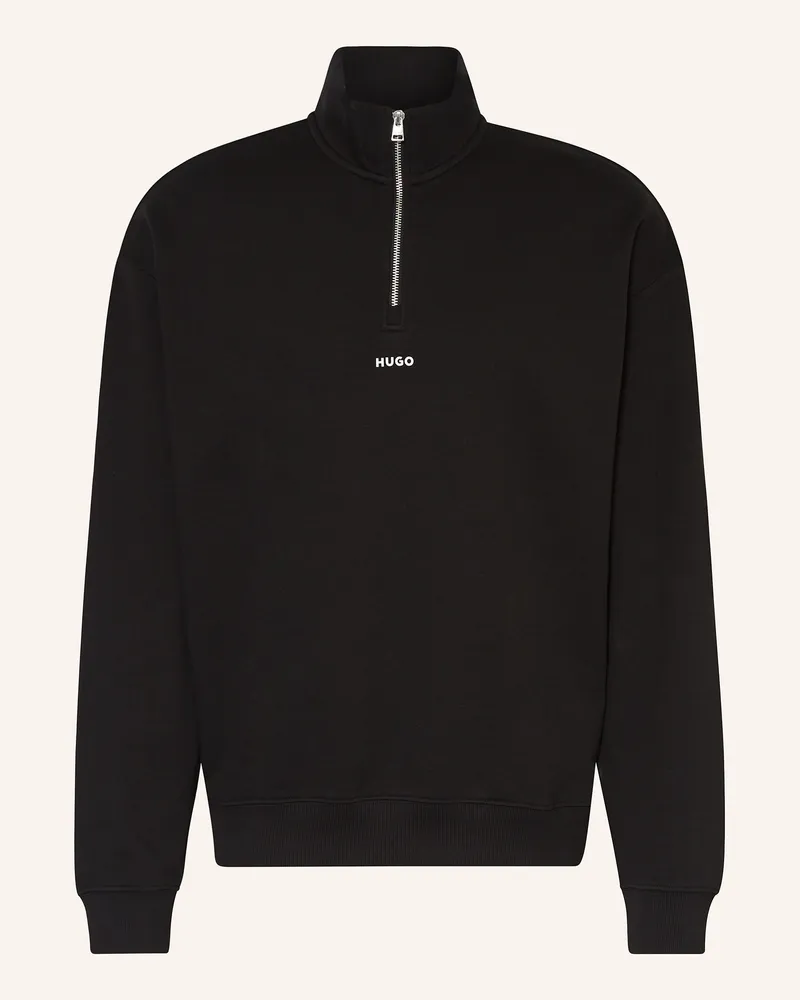 HUGO BOSS Sweat-Troyer Durty schwarz Schwarz