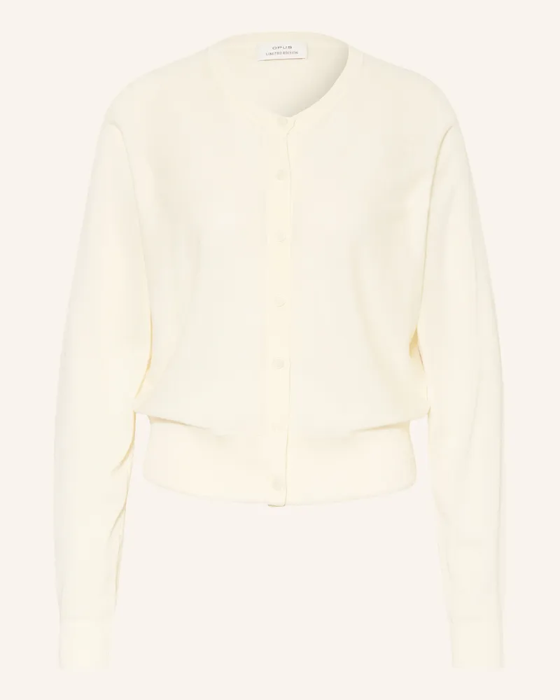 OPUS Strickjacke Desela weiss Creme