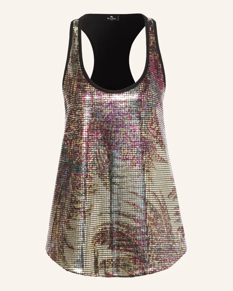 Etro Top ANICKA mit Pailletten Dunkelrot