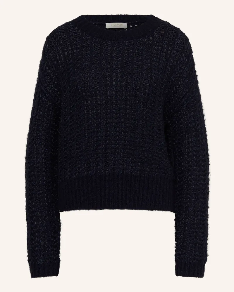CATNOIR Pullover mit Pailletten Dunkelblau