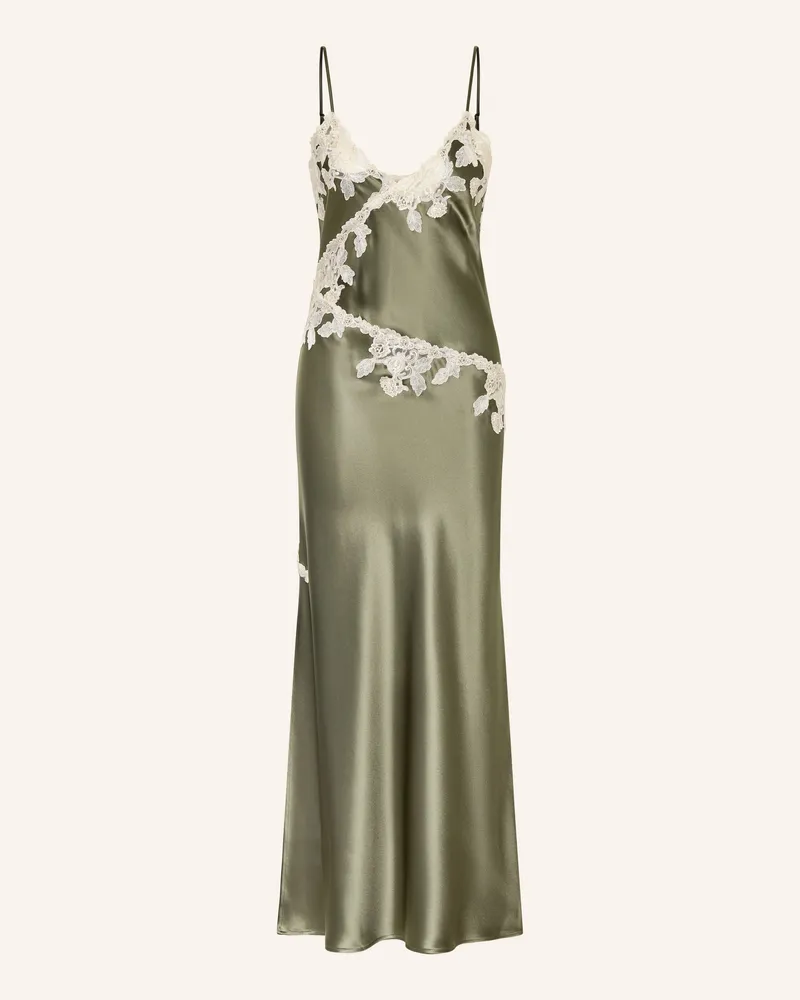 By Malene Birger Satinkleid VERA mit Spitze Grün