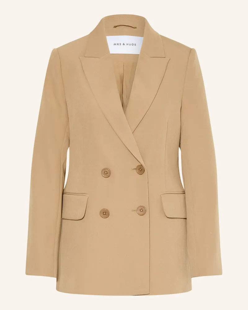 Mrs & HUGS Blazer braun Camel