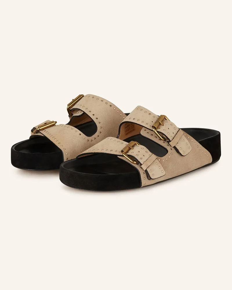 Isabel Marant Pantoletten LENNYO mit Nieten Beige