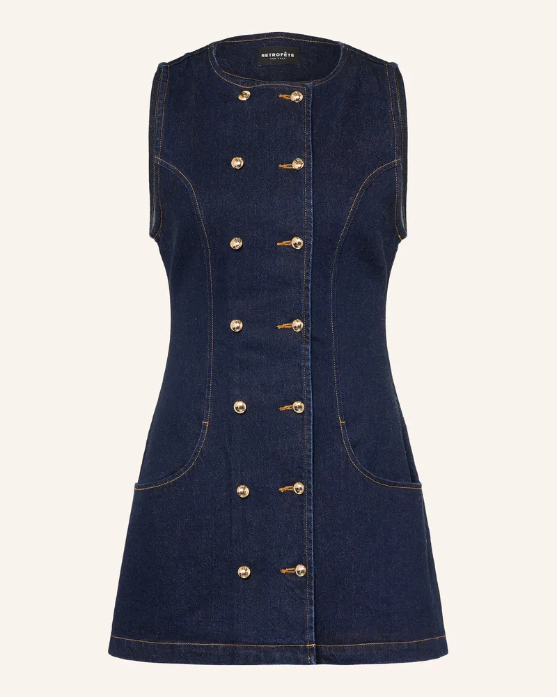 Retrofête Jeanskleid Hanna blau Dunkelblau
