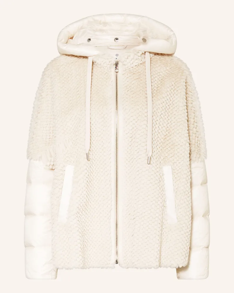 Milestone Kunstpelz-Jacke Mswega Im Materialmix beige Creme