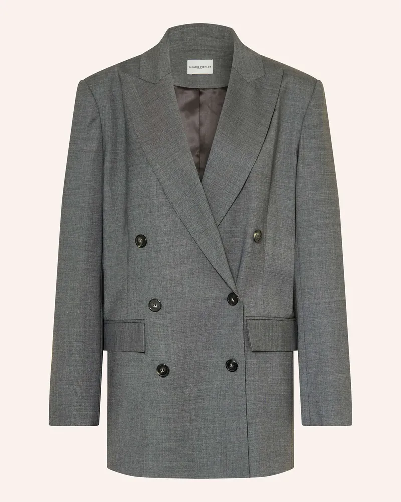 Claudie Pierlot Longblazer grau Schwarz