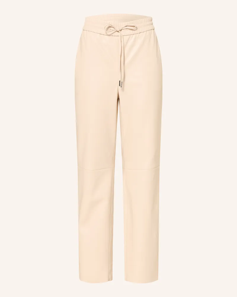 Juvia 7/8-Hose Rosa In Lederoptik weiss Weiss