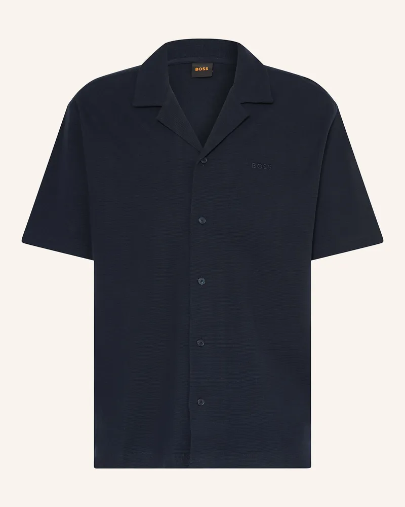 HUGO BOSS Resorthemd Comfort Fit Dunkelblau