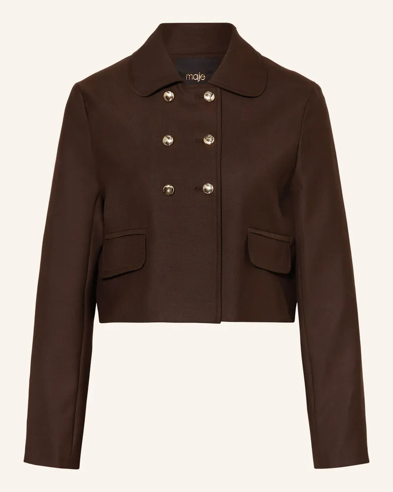Maje Kastenjacke Dunkelbraun