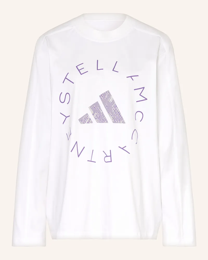 adidas Longsleeve ADIDAS BY STELLA MCCARTNEY OVERSIZED GRAPHIC Weiss