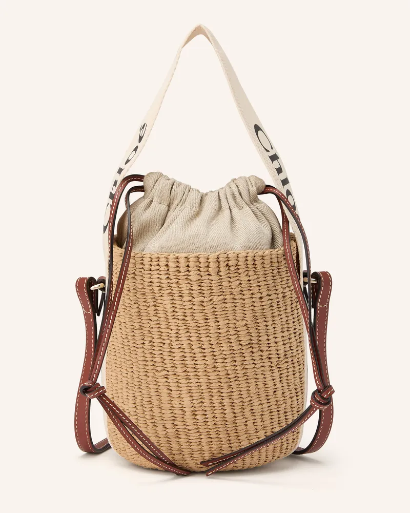 Chloé Beuteltasche Woody beige White