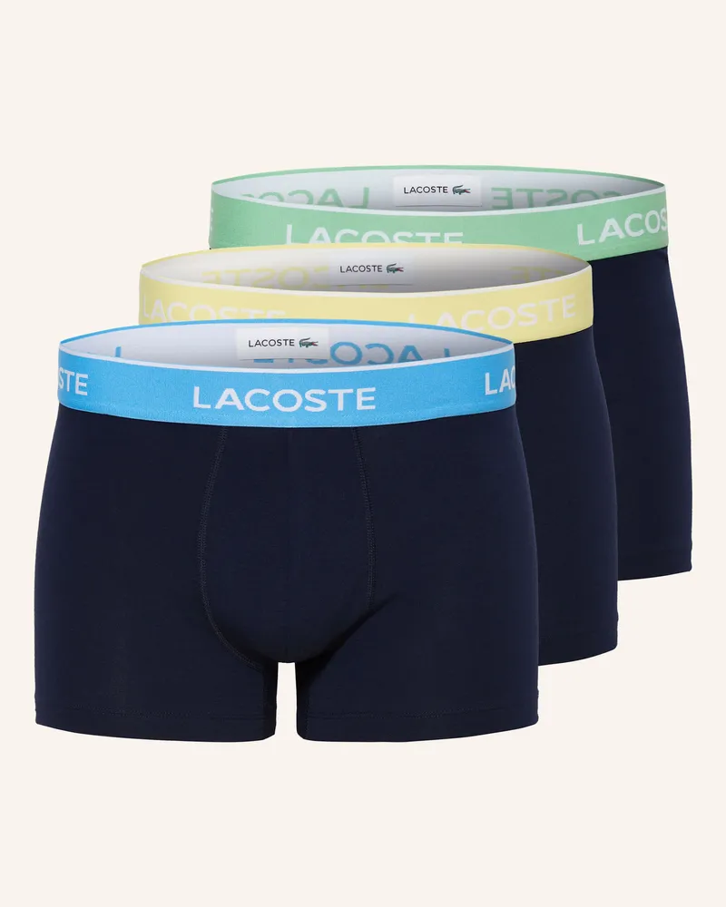 Lacoste 3er-Pack Boxershorts Dunkelblau