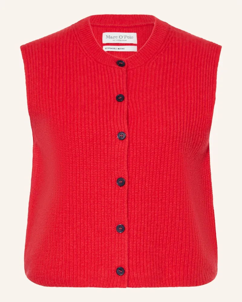 Marc O'Polo Strickweste Neonrot